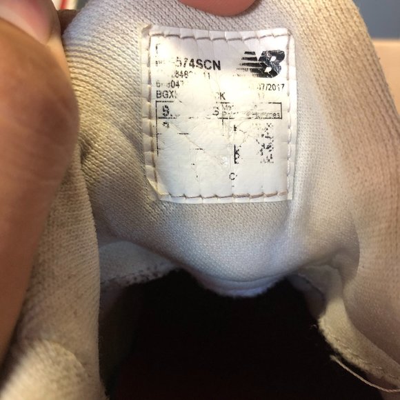 ~Used W/O Box! Men's New Balance 574 Sport White USA Sneakers Size 9.5 - Picture 6 of 6